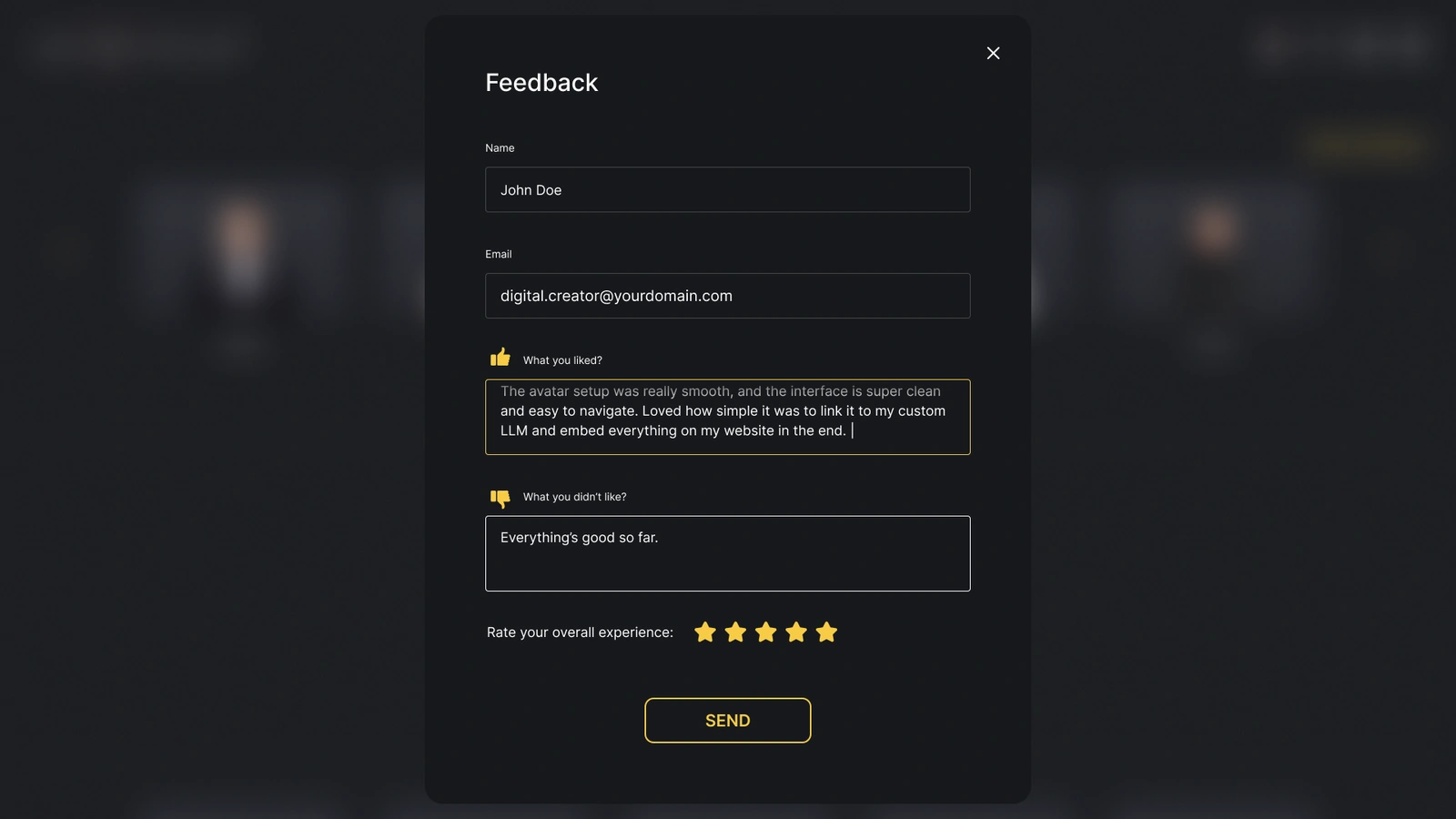 AI Avatar Studio Feedback