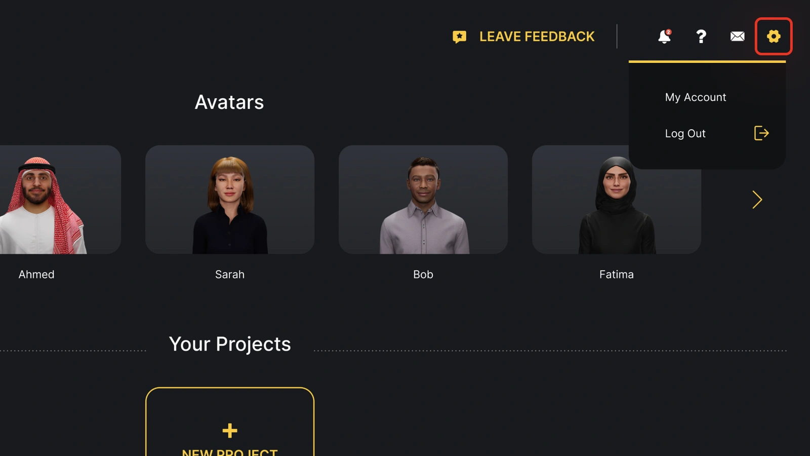 Genesis Studio Account Settings