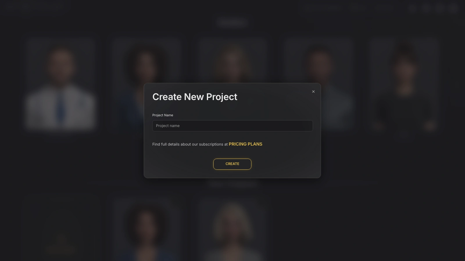 Genesis Studio create new digital human project form