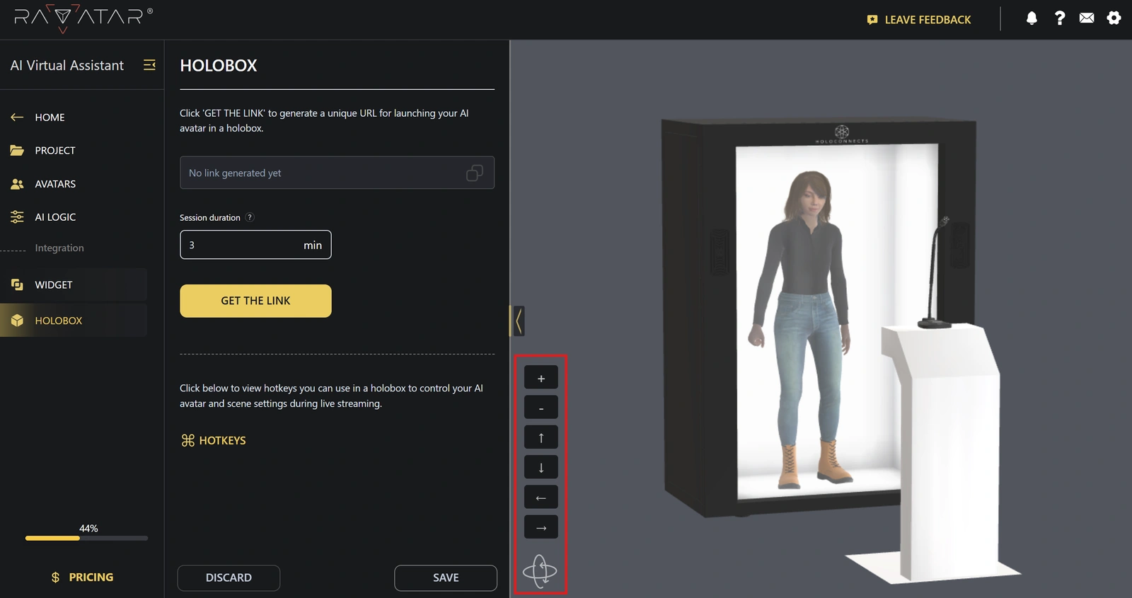 Genesis Studio out of the box holographic streaming support for AI avatars