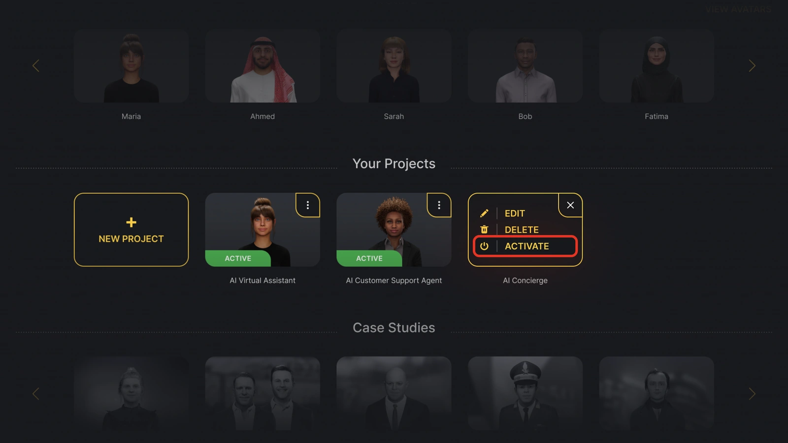 Genesis Studio reactivate AI avatar project subscription with auto renew