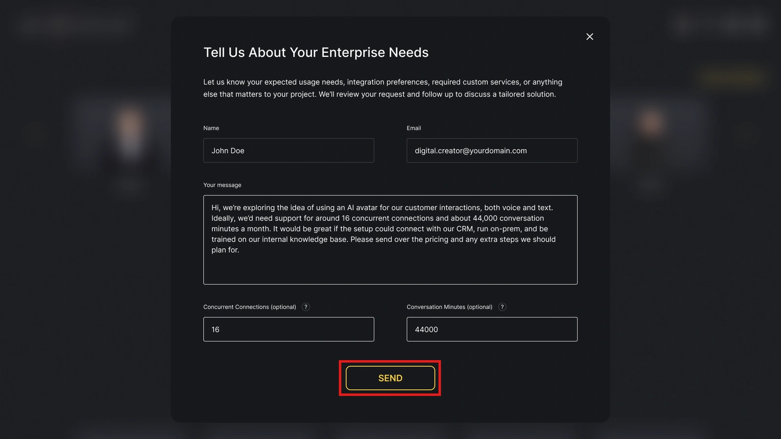 Request Enterprise Plan