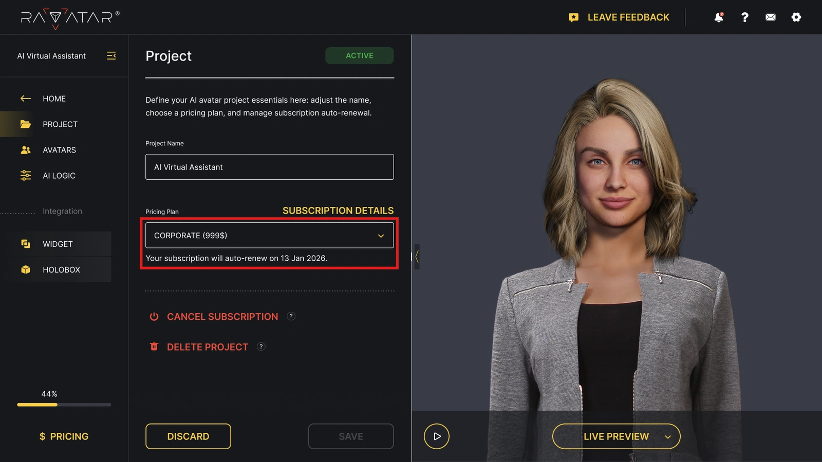 Subscription Renewal Date