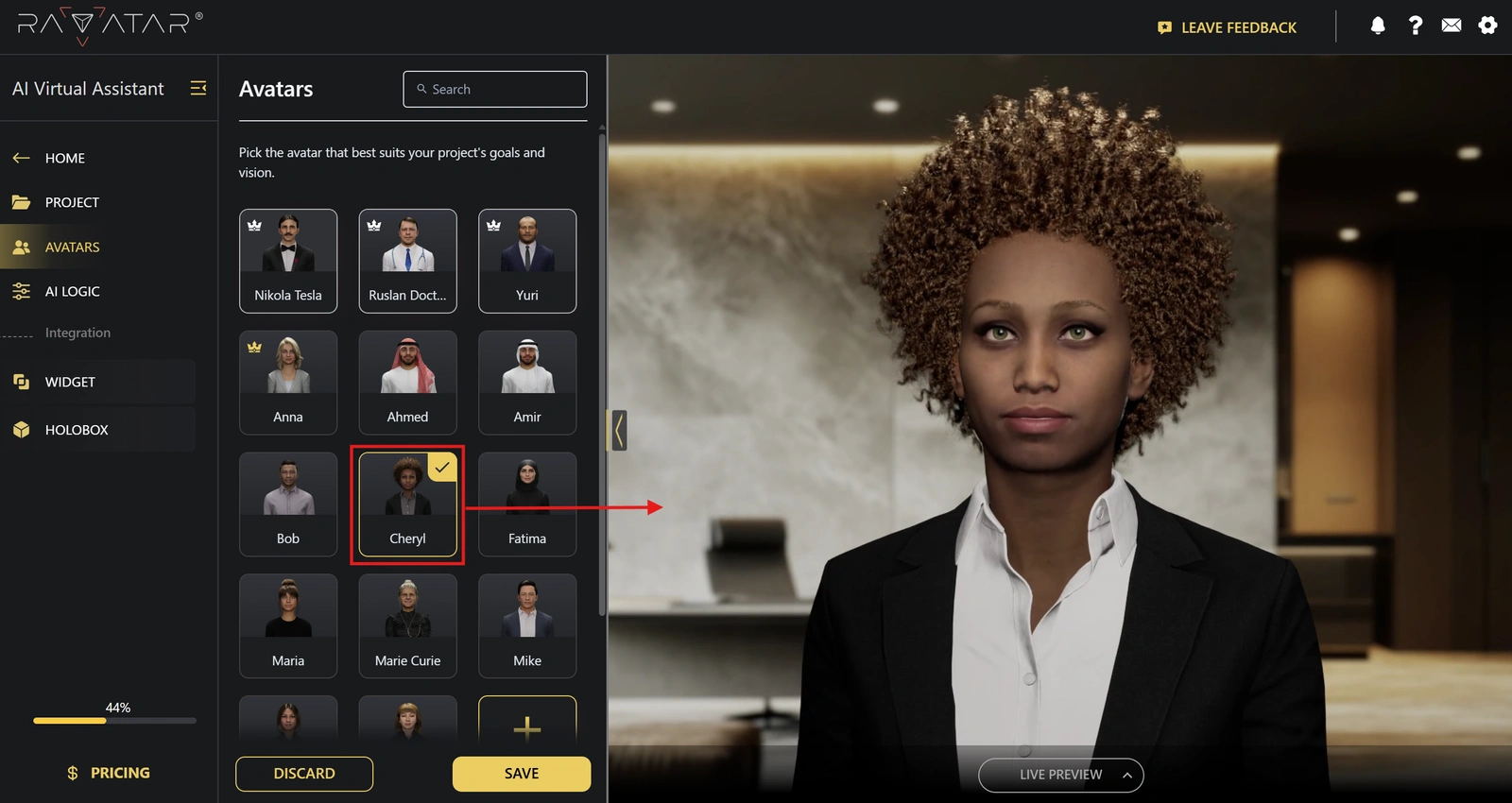 Genesis Studio video preview of AI avatar appearances