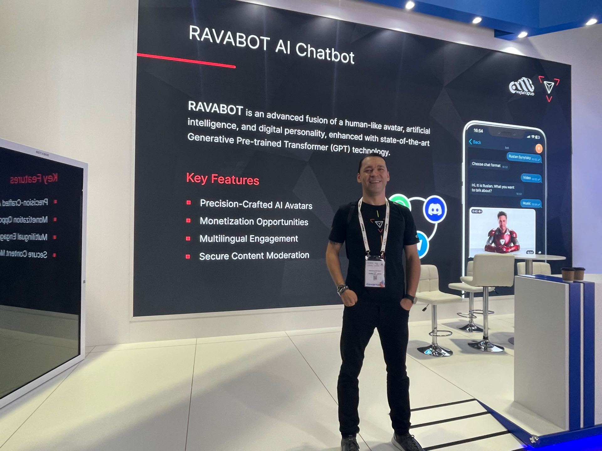 ruslan synytskyy presenting ravatar at gitex