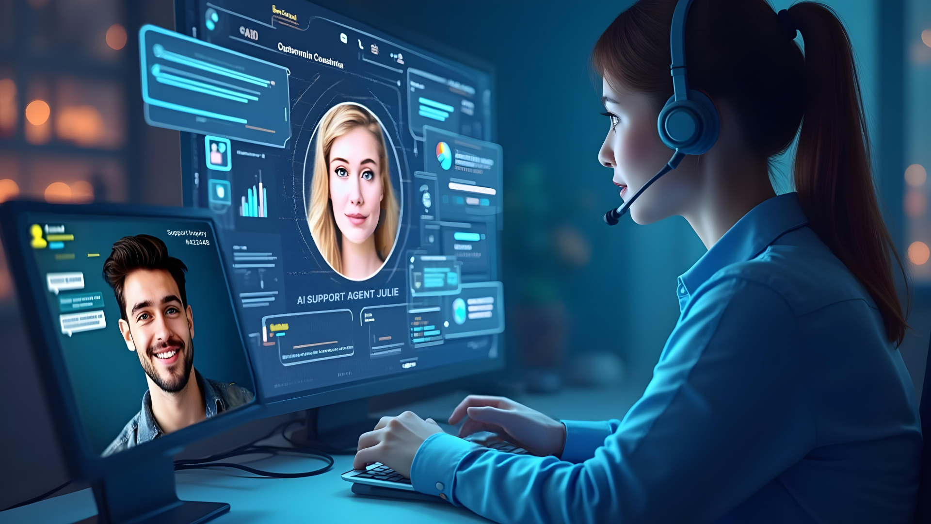 conversational ai employee assisting with customer service automation