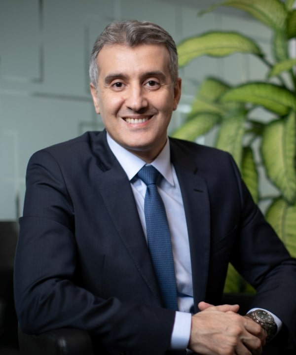 bilel guedhami, ceo middle east capgemini, speaking on the future of innovation, genAI, and artificial intelligence during the Leonardo da Vinci AI hologram showcase at vivatech 2025