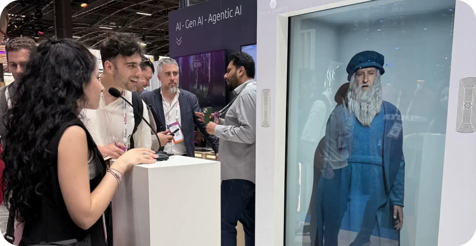 Digital da Vinci AI avatar for tech innovation conferences with Capgemini AURA