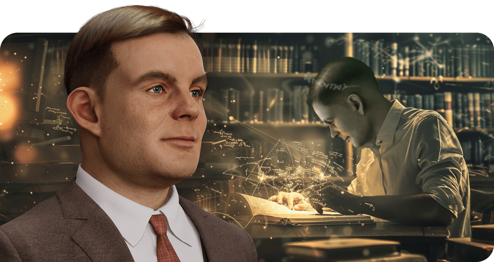 full-scale alan turing ai hologram developed for acronis booth at msp global 2025