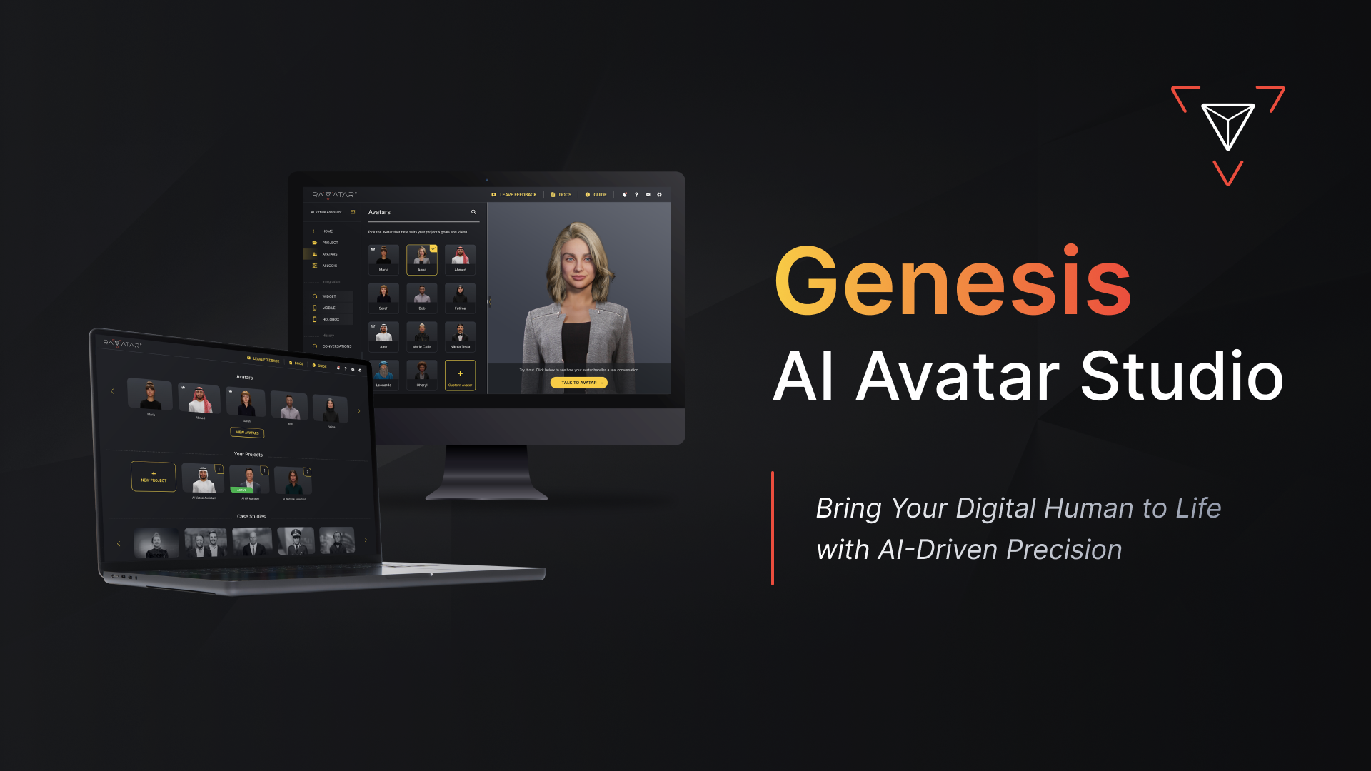 ai avatar no-code platform create full-body 3d interactive ai avatars with holographic streaming