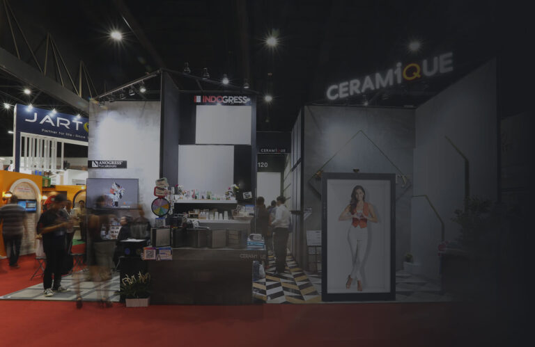 interactive AI avatar acting as brand spokesperson in expo zone